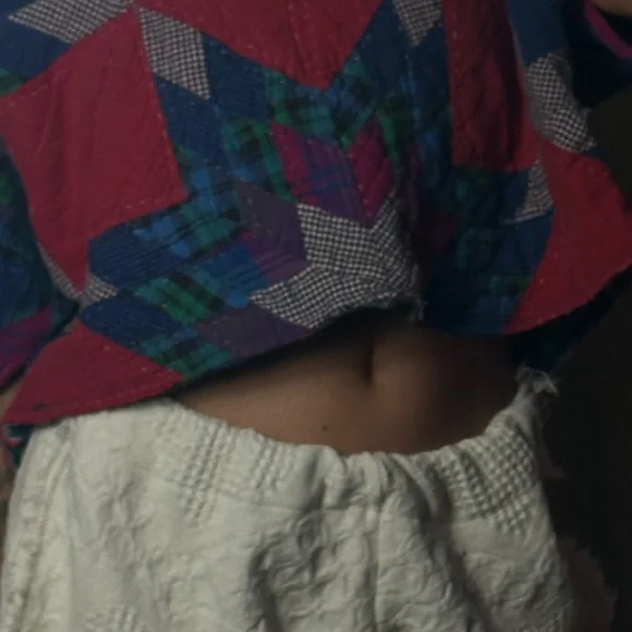 Colorful Patchwork Poncho Top - Picture 6 of 9